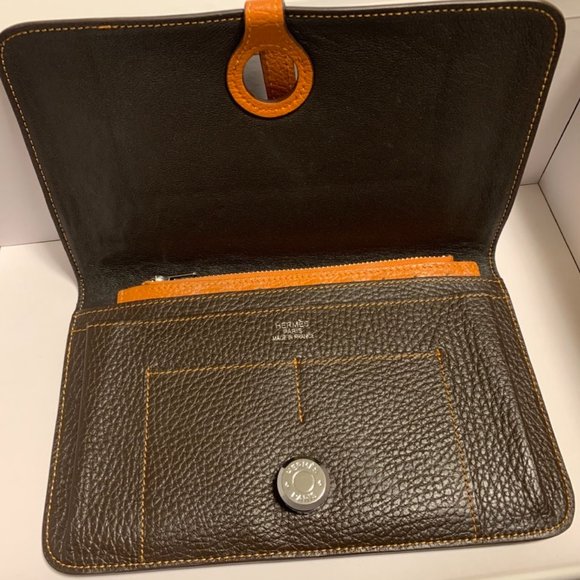 Vintage Hermes Dogon Duo Wallet Togo Leather Dual color - Picture 6 of 6